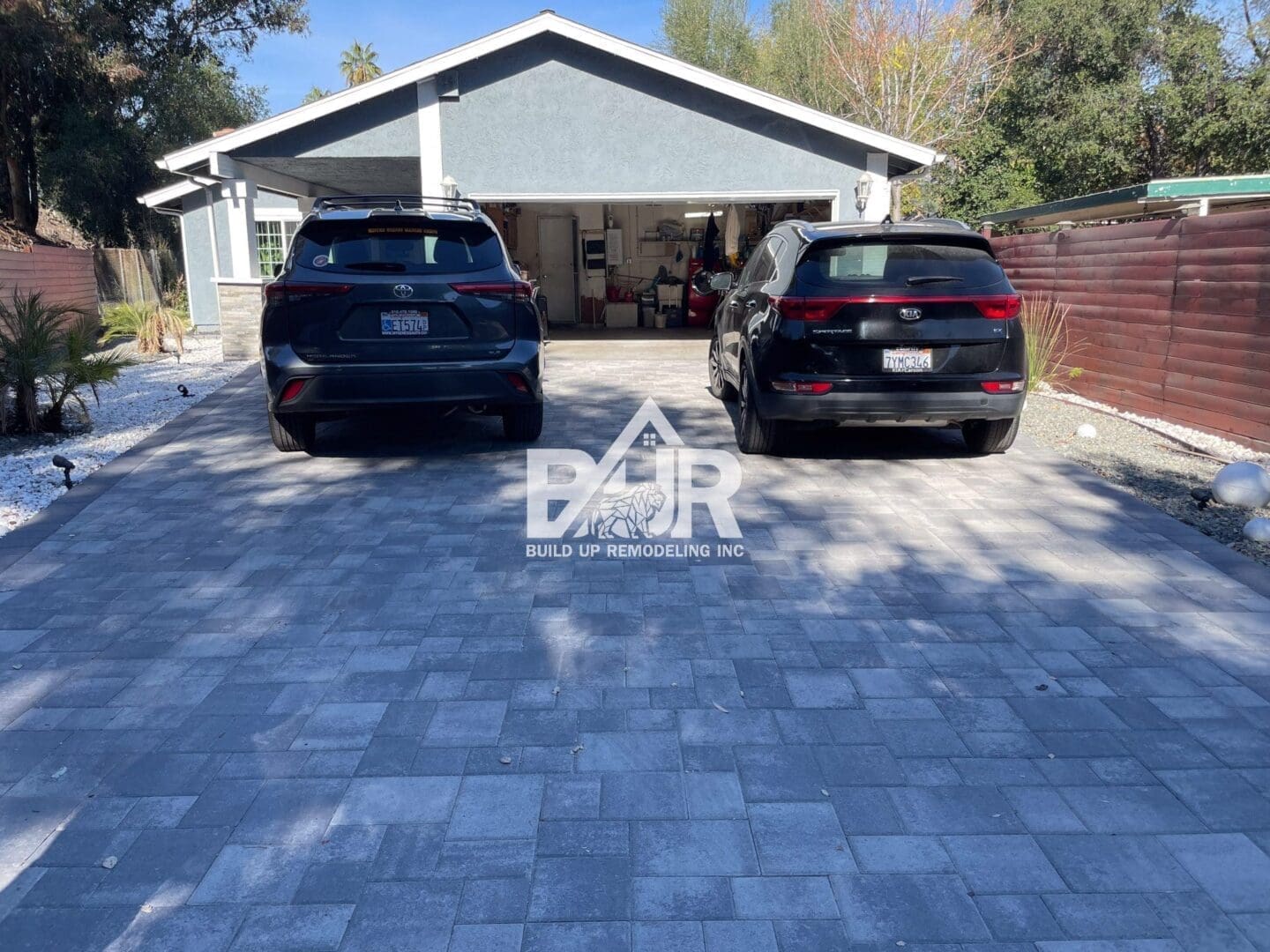 After paver driveway detail