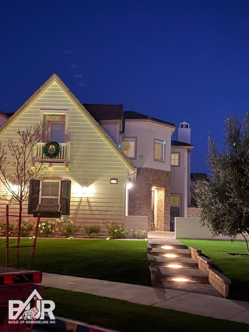 Moorpark front yard night lighting after photo 2