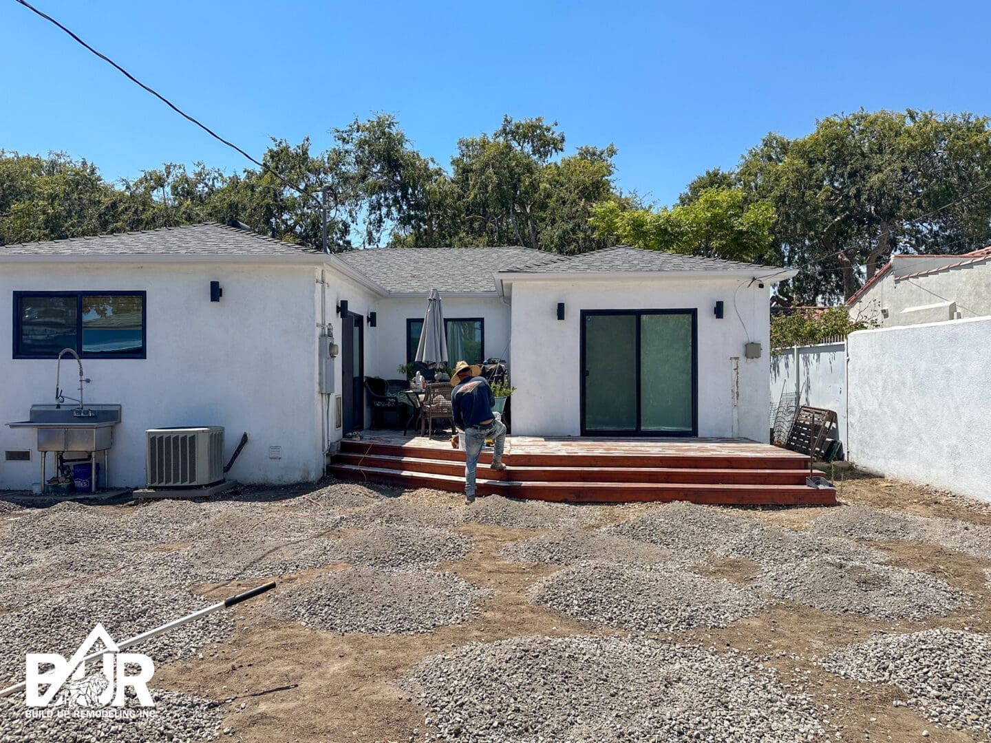 Backyard base preparation Los Angeles 1
