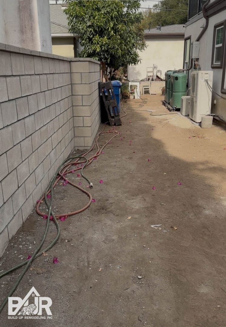 Before photo of Eagle Rock artificial turf installation project