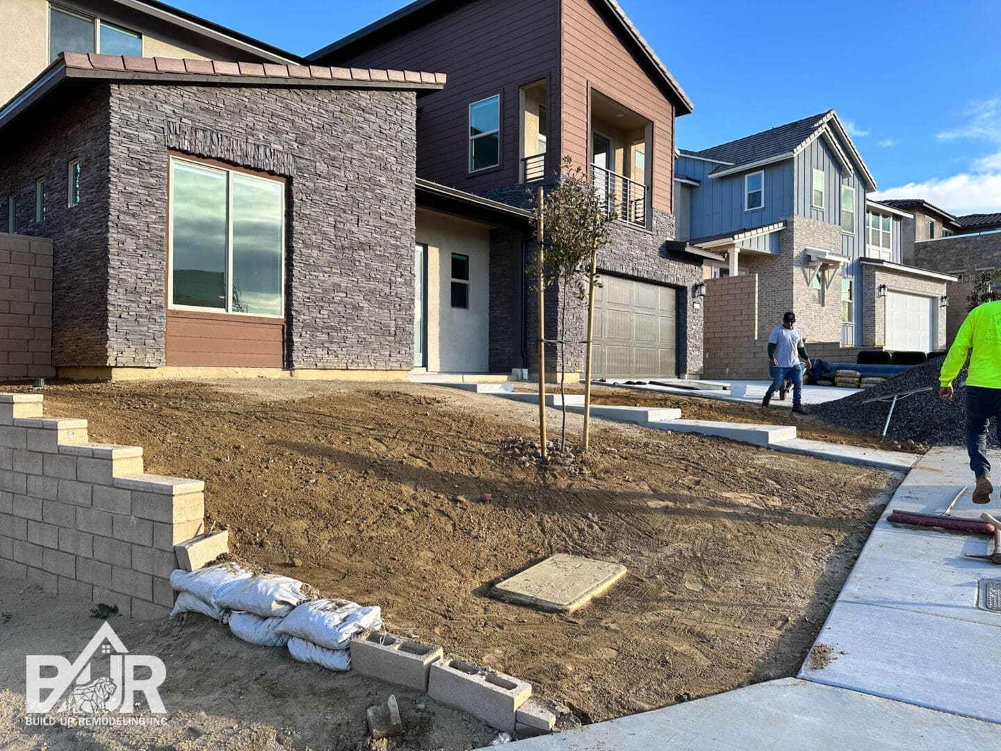 Before photo of Porter Ranch front yard turf project