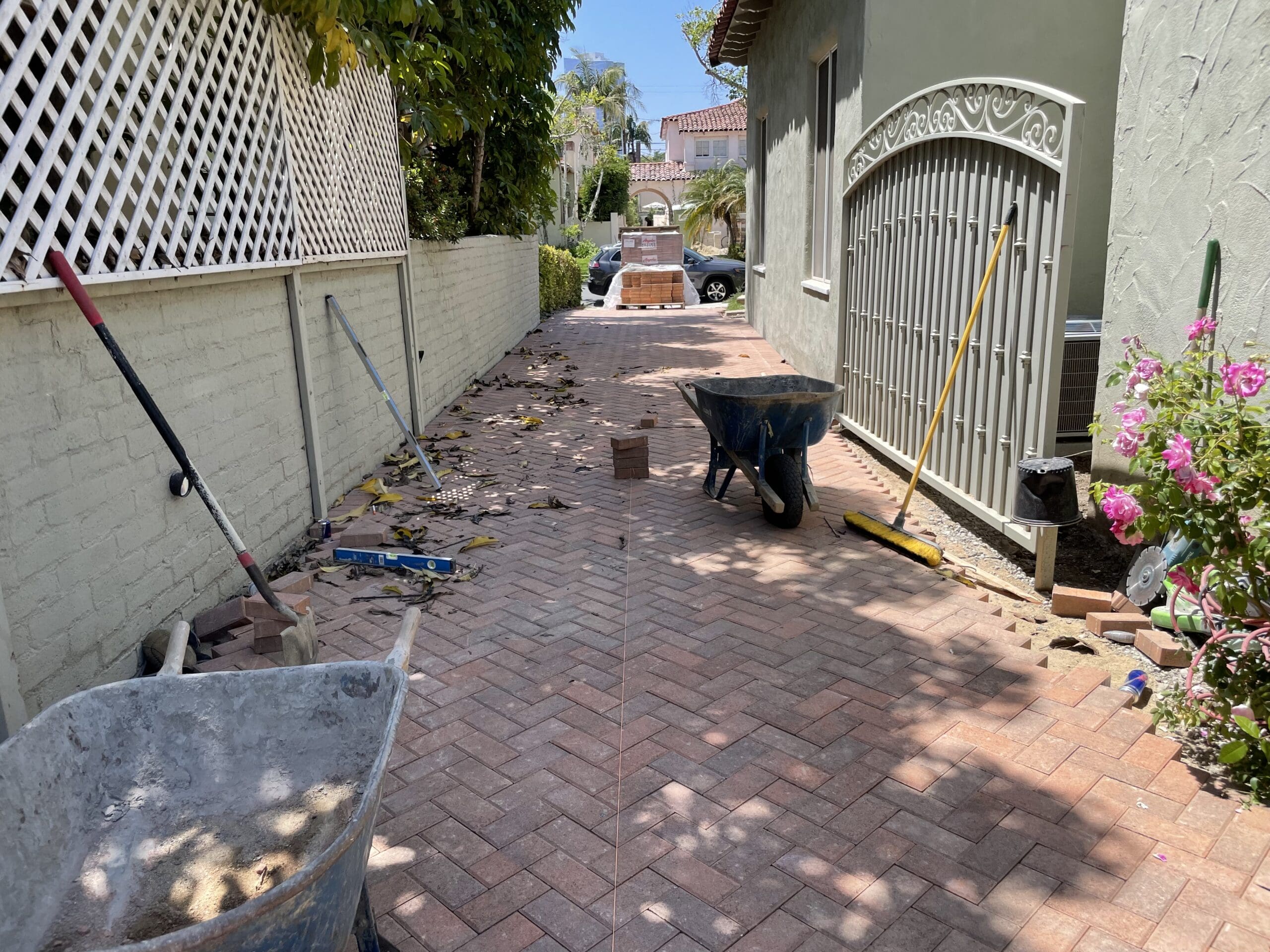Driveway preparation for Holland pavers in Beverly Hills