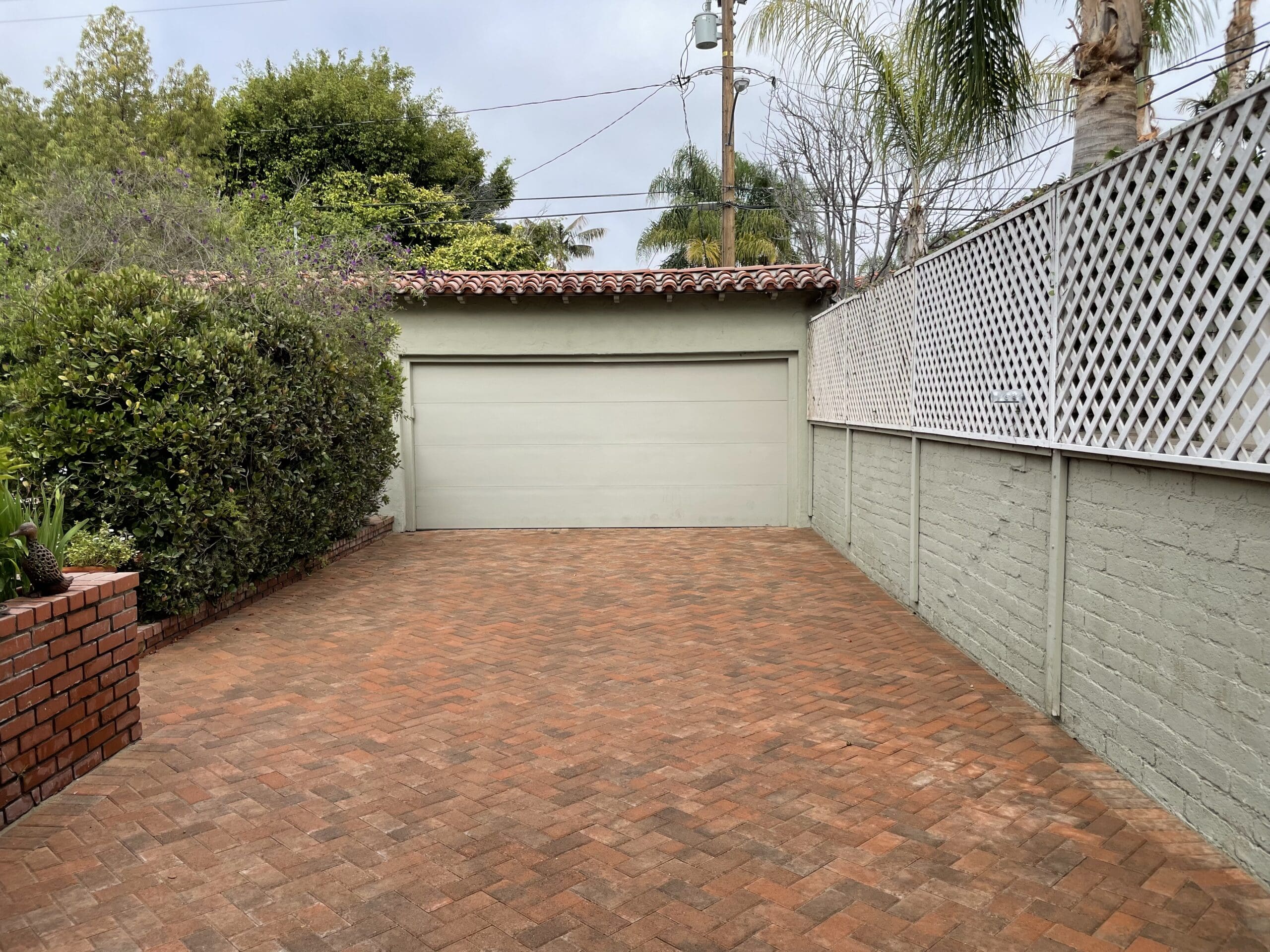 Terracotta driveway pavers in Beverly Hills
