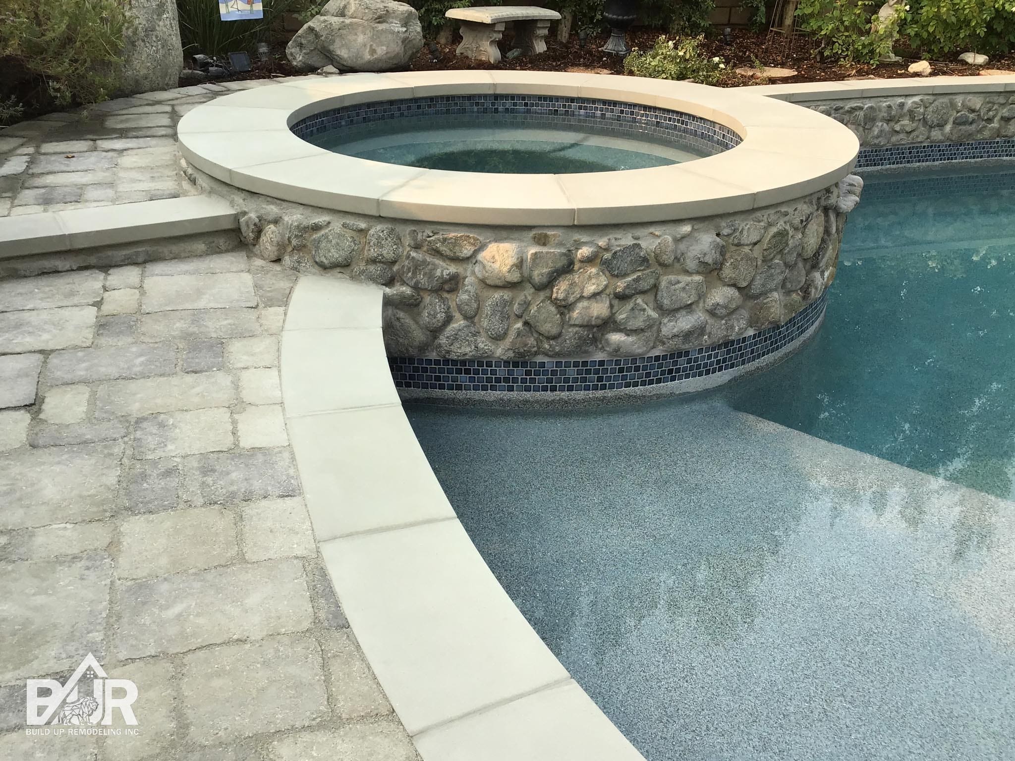 Finished custom precast coping on Thousand Oaks pool