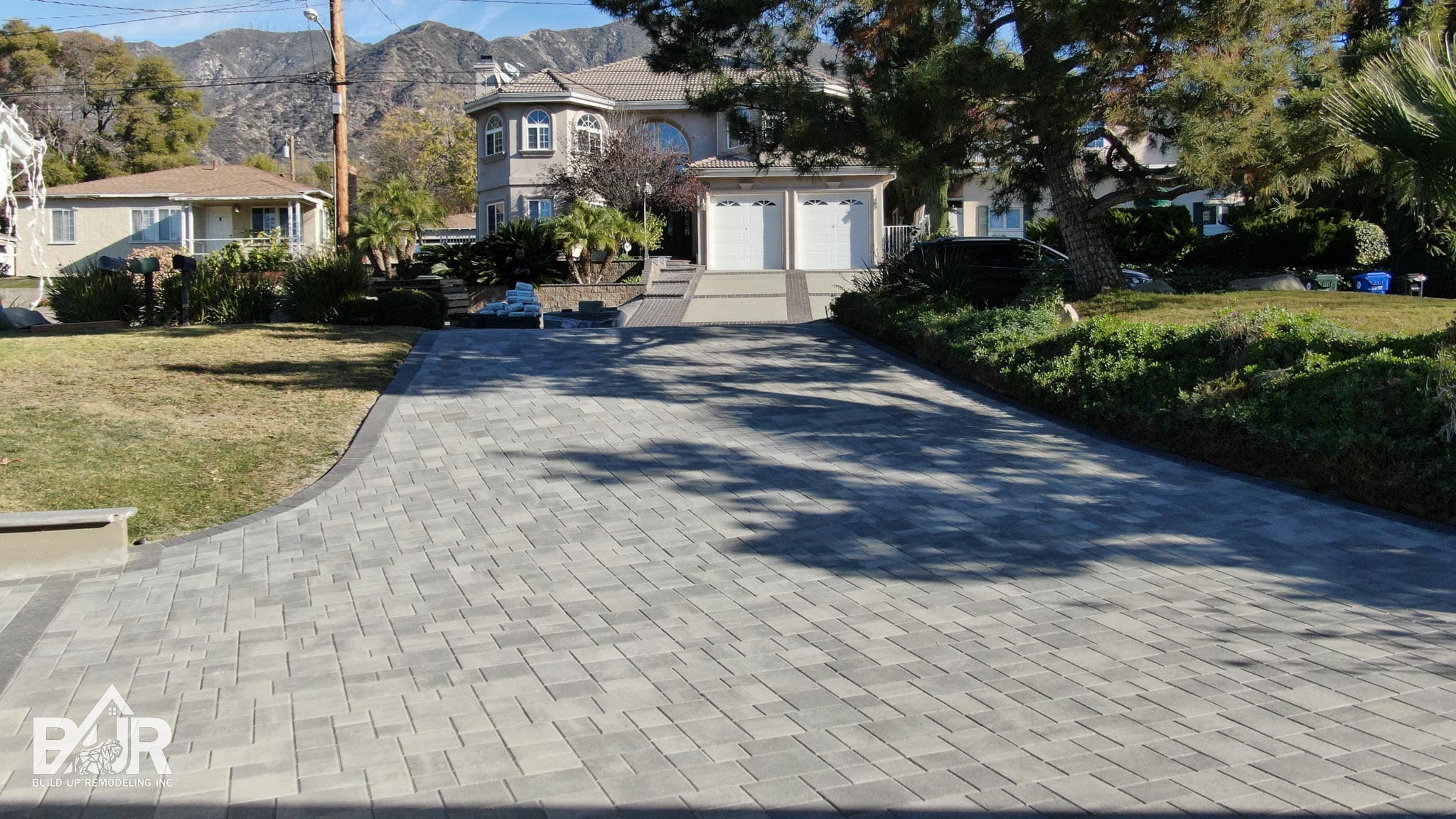 Finished La Crescenta-Flintridge driveway remodeling project