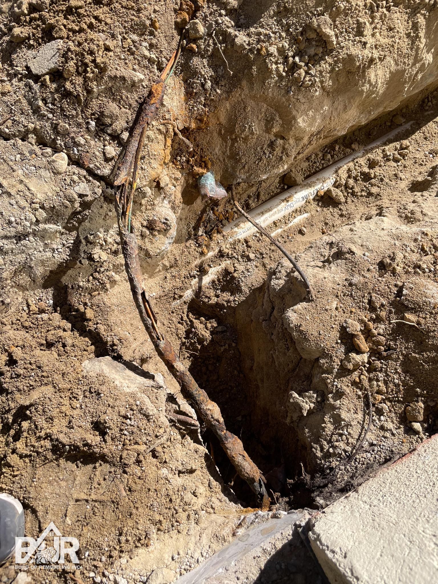 Existing underground pool infrastructure in Simi Valley