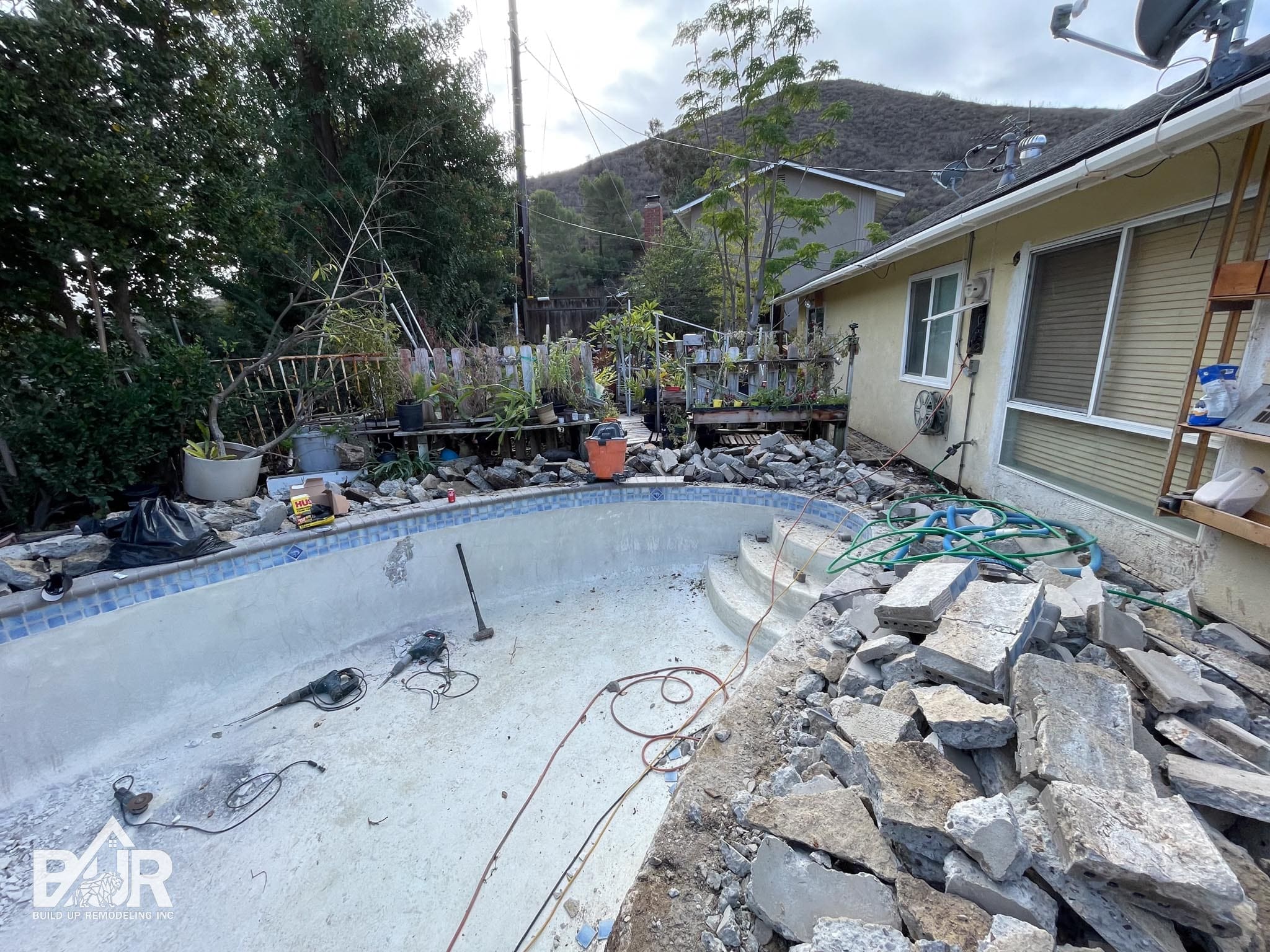 Simi Valley pool remodeling demolition progress